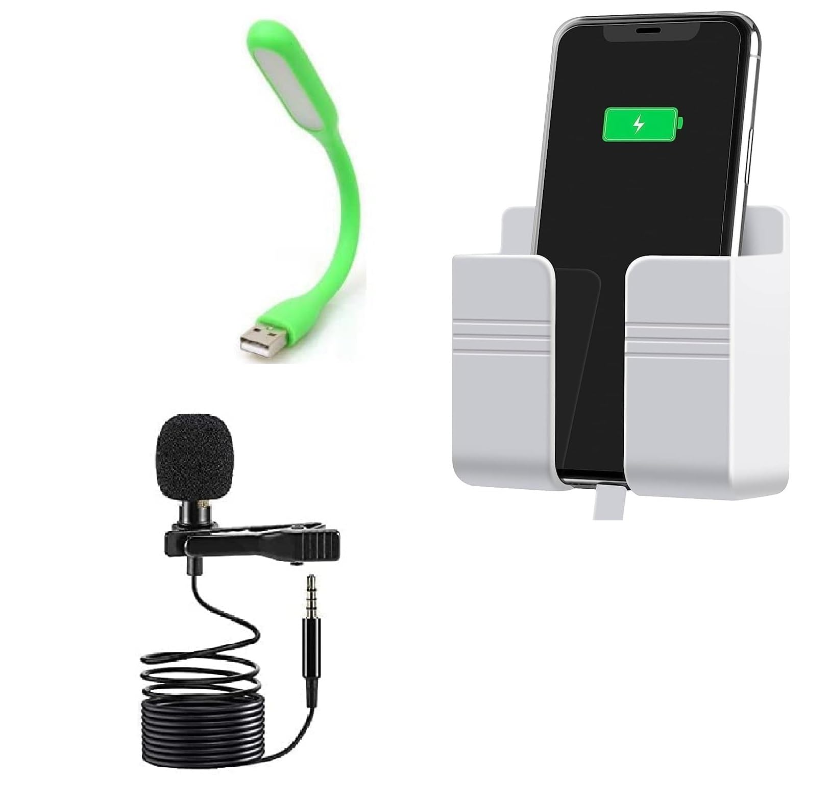 Z X CREATIVE Professional Collar Mic for YouTube Grade Lavalier Microphone with Easy Clip for Recording Voice/Interview/Video Conference/Podcast/Android (Combo Pack-2)