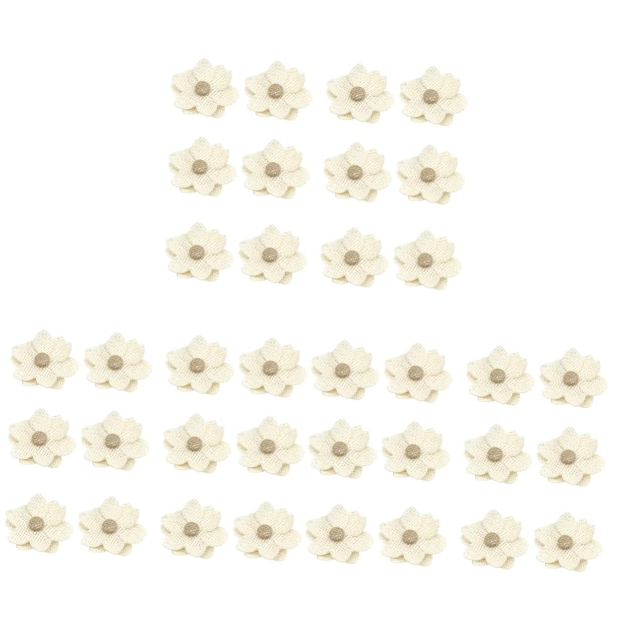 Fleurs de lin jute faites main d'exception pour décoration champêtre raffinée x60