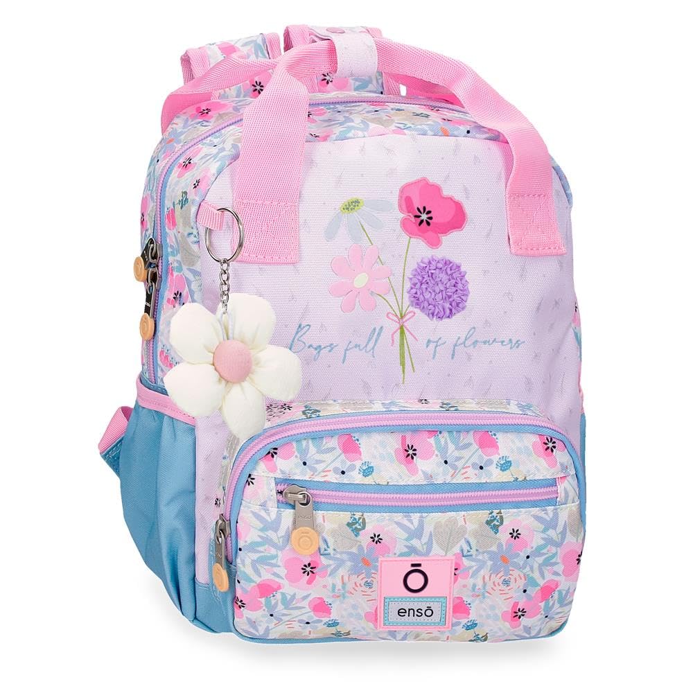 Enso Full of Flowers Mochila Adaptable, Rosa