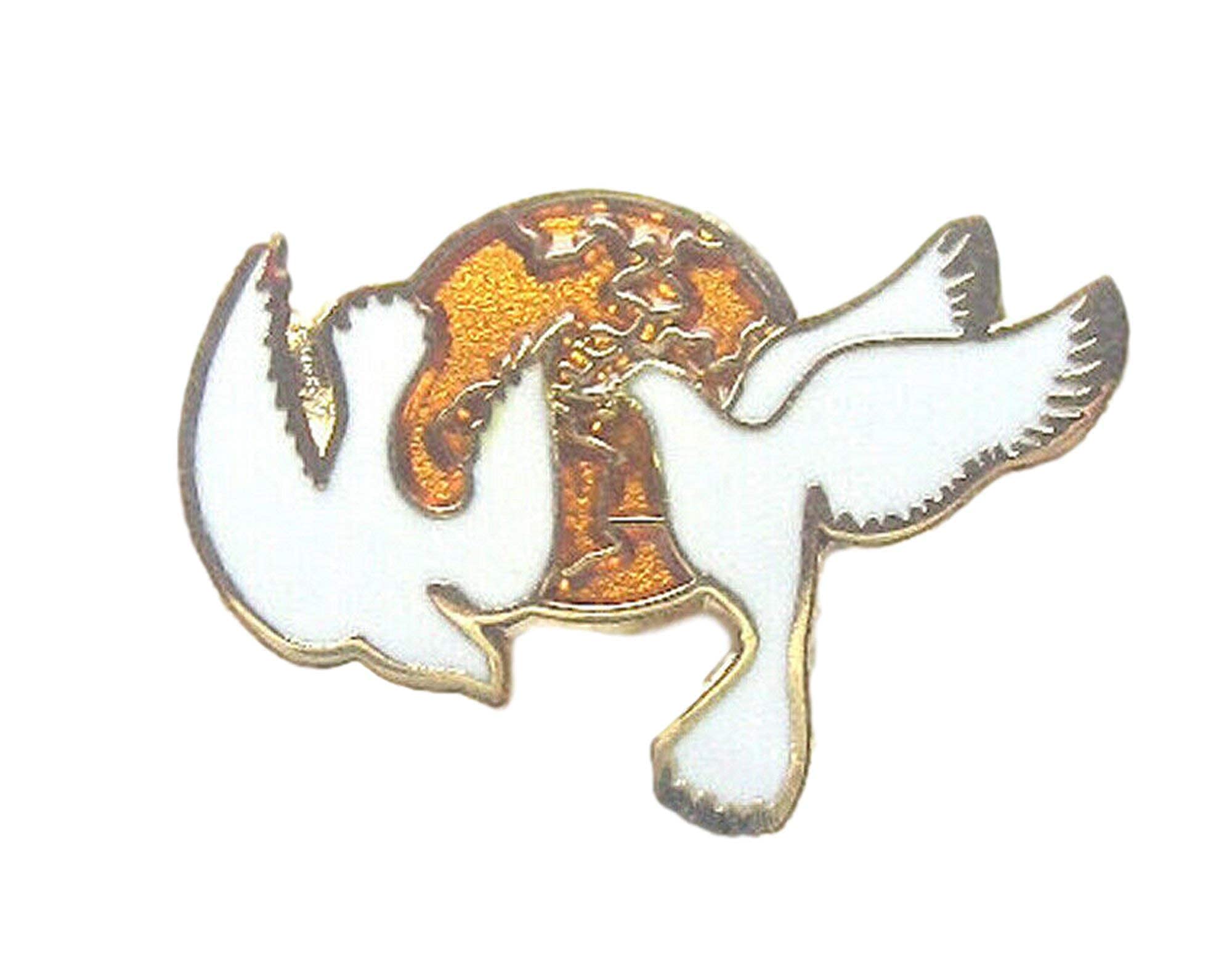 Smartbadge® Turtle Doves & World Peace Hard Quality enamel lapel pin badge