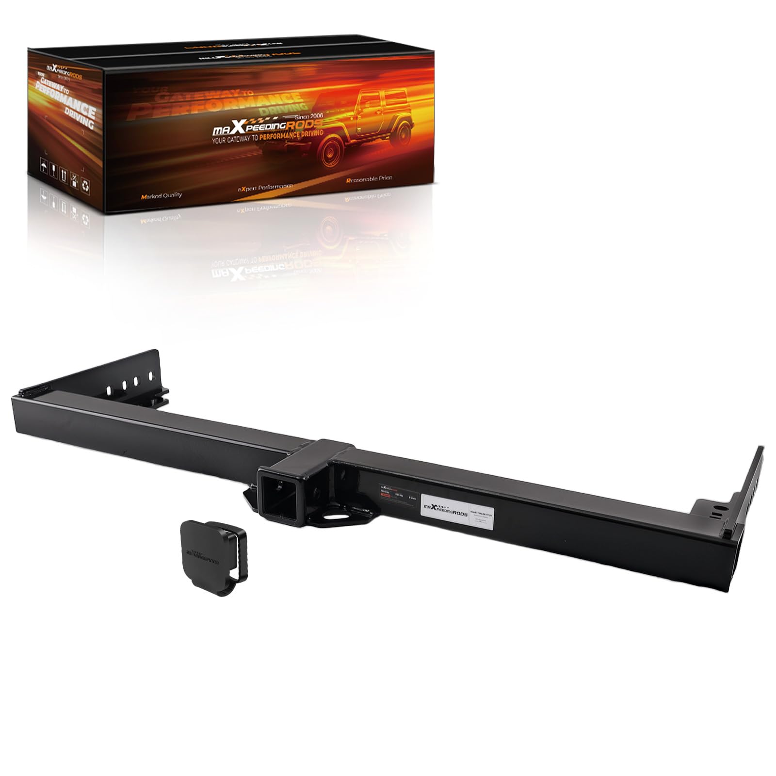 maXpeedingrods Trailer Hitch, Tow Hitch for Jeep Grand Cherokee L 2021-2025 | Rear Tow Hitch, 2" Receiver with Rubber Hitch Cover, Class 3 Trailer Hitch, 7500 LBS