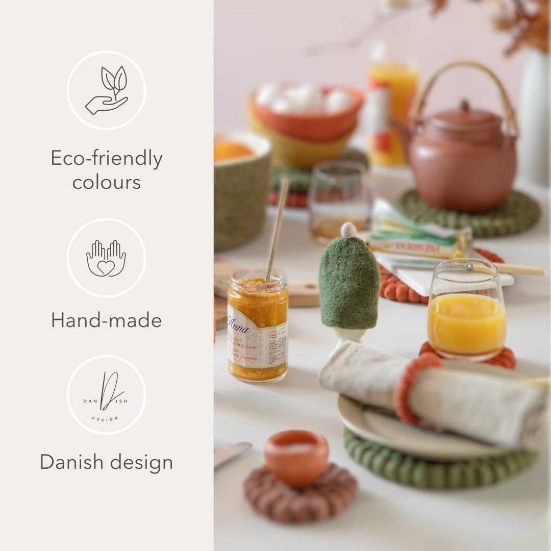 Én Gry & Sif Scandi Style Napkin Rings, Green - Image 3