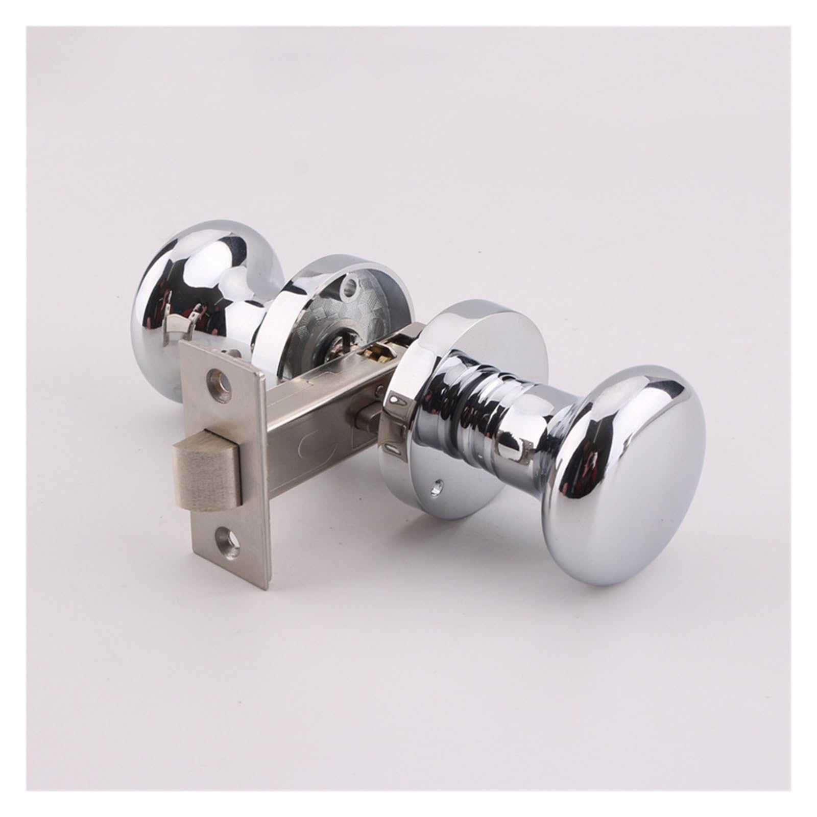 NYRXRYTCA American Golden Door Lock Ball Lock Simple Indoor Bathroom Lock European Solid Wood Door Bathroom Silent Room Door Lock(Bright chrome)