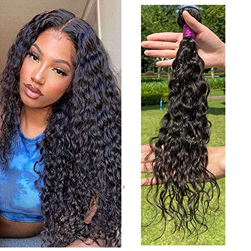 Paruks 10A Brazilian Virgin Natural Wave Human Hair 1 Bundles 18 inch 100g Virgin Brazilian Remy Natural Weave Hair Bundles 100% Unprocessed Virgin Remy Ocean Wave Hair Bundles Natural Colorâ€¦