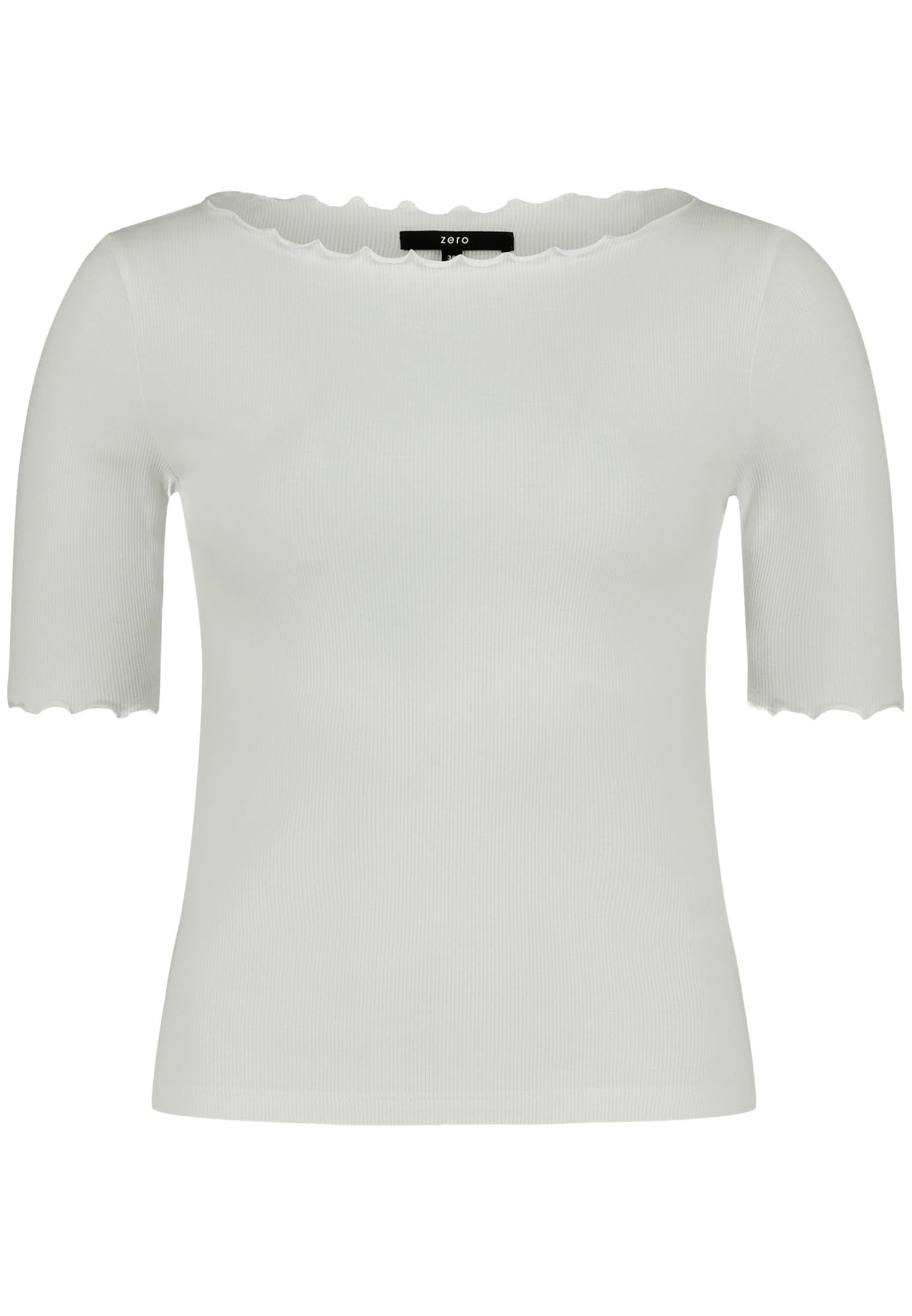 zero Damen Halbarm-Shirt mit U-Boot-Ausschnitt