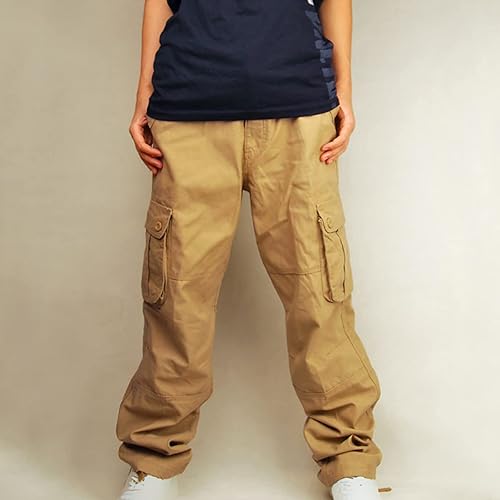 Miniatura 3 de Muscularfit Pantalones cargo holgados para hombre 2023 casuales sueltos con múltiples bolsillos de camuflaje, pantalones de camuflaje con hebilla