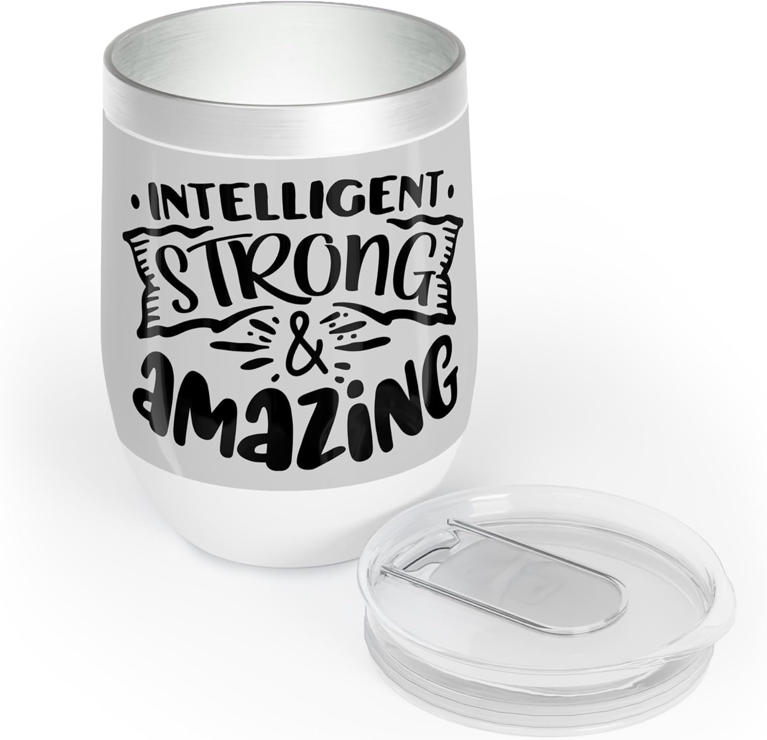 Gifts for Strong Women Intelligent Strong and Amazing Stainless Steel Insulated Tumblers for Support and Motivation - Pink
