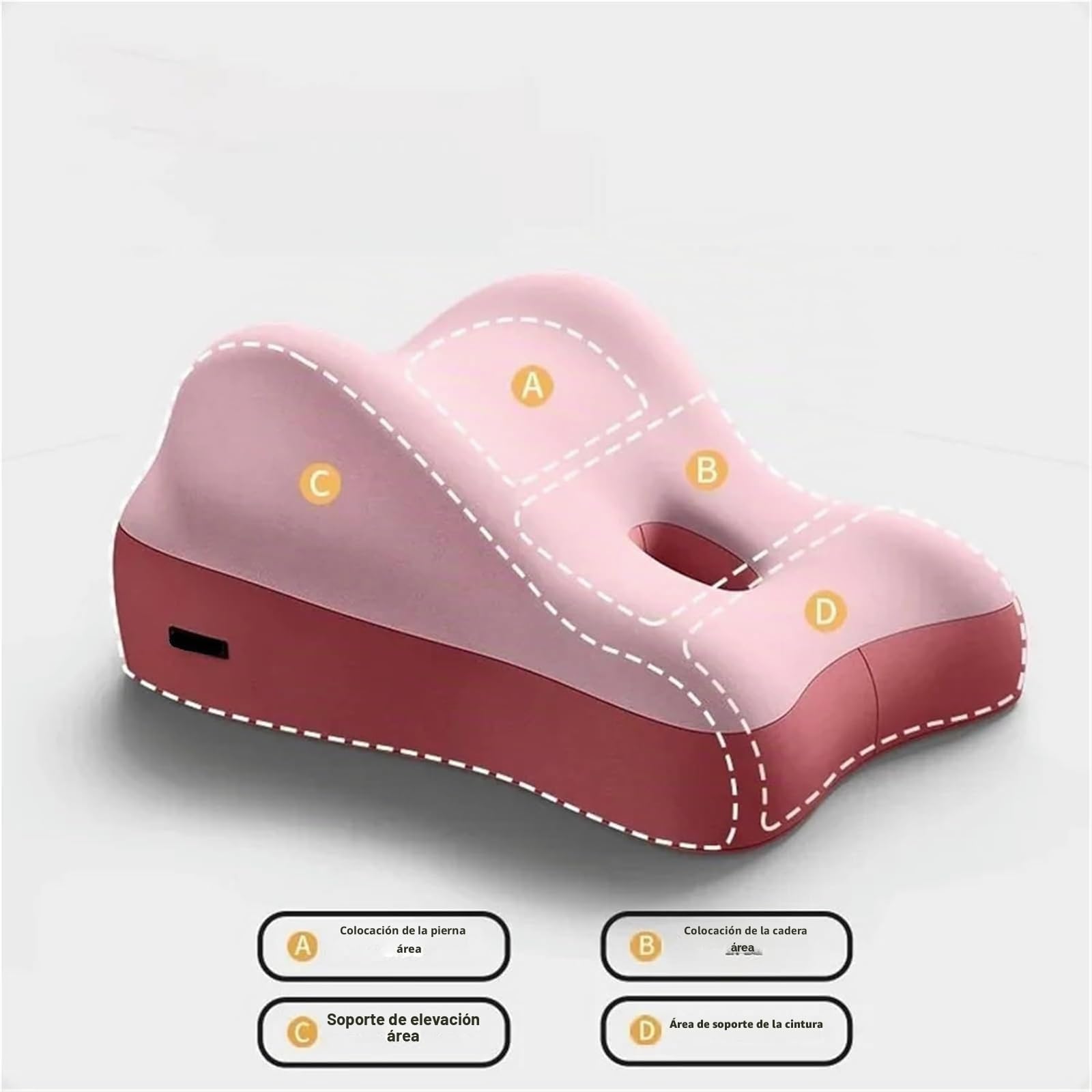 Cojín de glúteos para parejas para mujeres embarazadas, diseño resistente, adecuado para uso doméstico, estilo moderno y simple, ideal para sentarse y acostarse (gris)