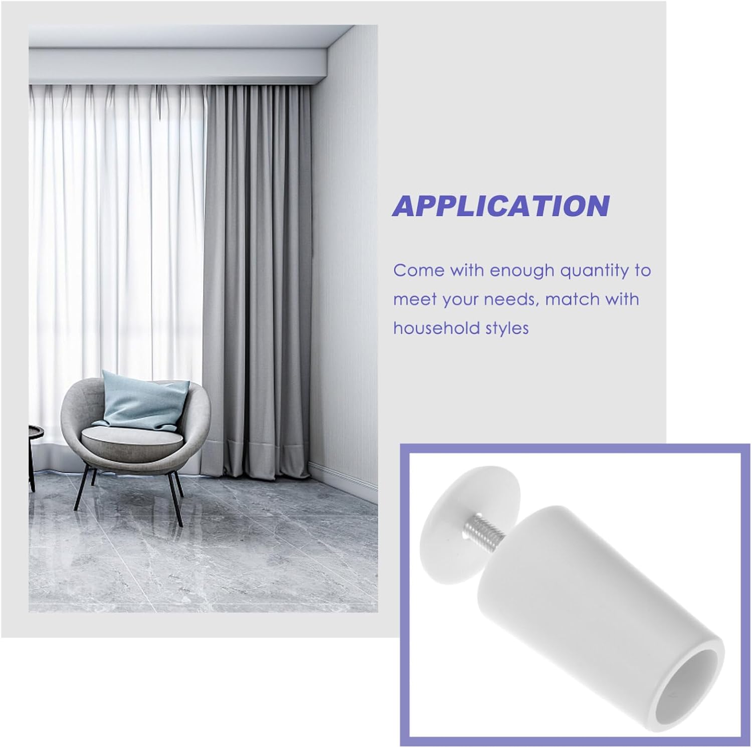 MAGICLULU 8pcs Plastic Blind Stoppers Roller Shutter Accessories for Home and Office Easy to Install Sturdy Design for Use for Window Treatments