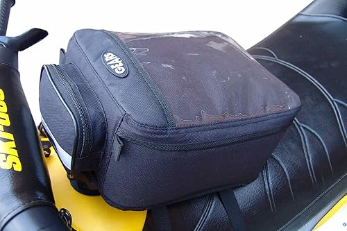 GEARS Bolsa básica de nieve para almacenamiento de accesorios frontales, equipaje de ajuste universal con bolsillo impermeable para mapas, soporte