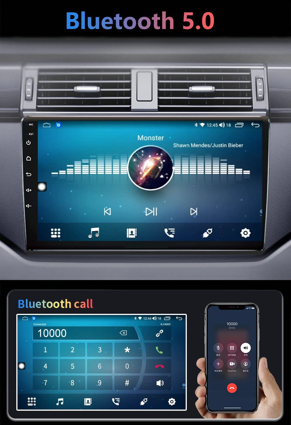 Bestycar 9'' Android 10.0 Car Stereo Radio Fits for Honda Odyssey 2005-2010 Octa Core in Dash HD Touchscreen Head Unit Support GPS Navigation Wireless Carplay Bluetooth w/Backup Camera Microphone