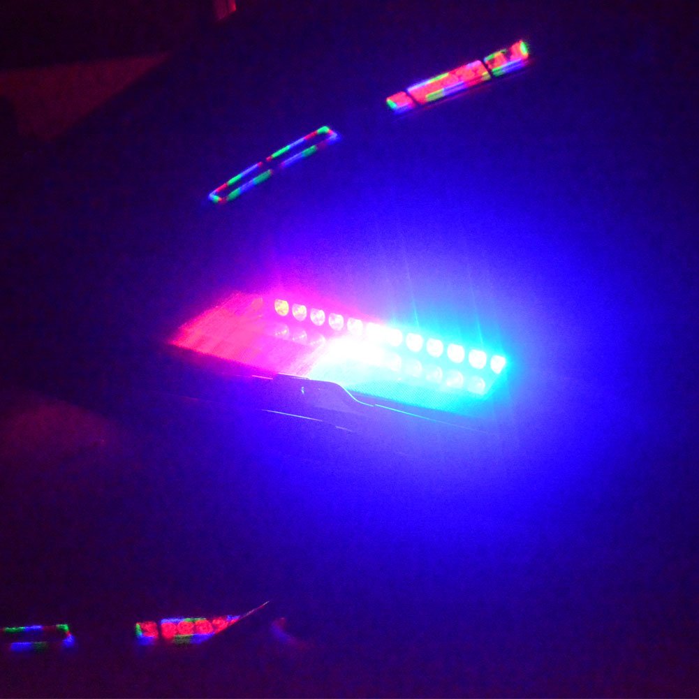 Amazon.co.jp: WOWTOU LED ブルー レッド 緊急ストロボ ダッシュ