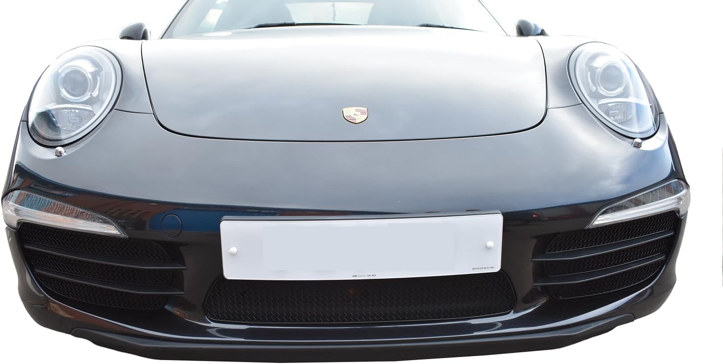 Zunsport Compatible With Porsche 991 Carrera C2S - Front Grille Set (Without Parking Sensors) - Black Finish (2011-2015)