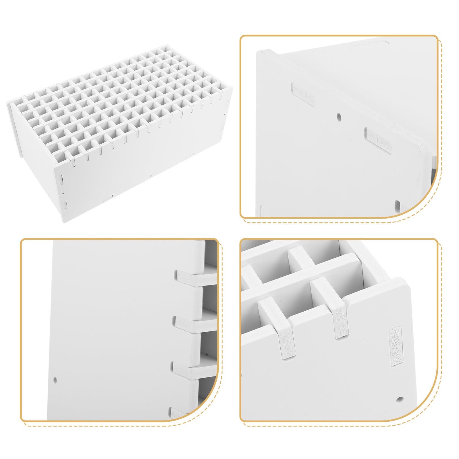 Toyvian Organizer per Festa Scuola Decor per Legno Bianco Scrivania Multifunzionale e Scomparti Portapenne Supporto Fino a 120 Penne da Ufficio e Scuola