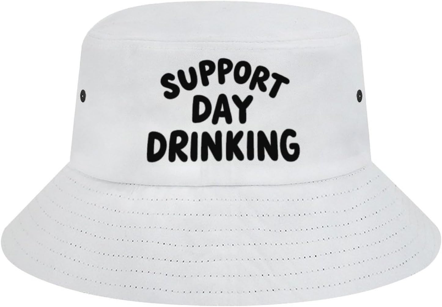 Funny Support Day Drinking Bucket Hat - Packable Sun Protection Hat for Men Women Beach Fishing Travel