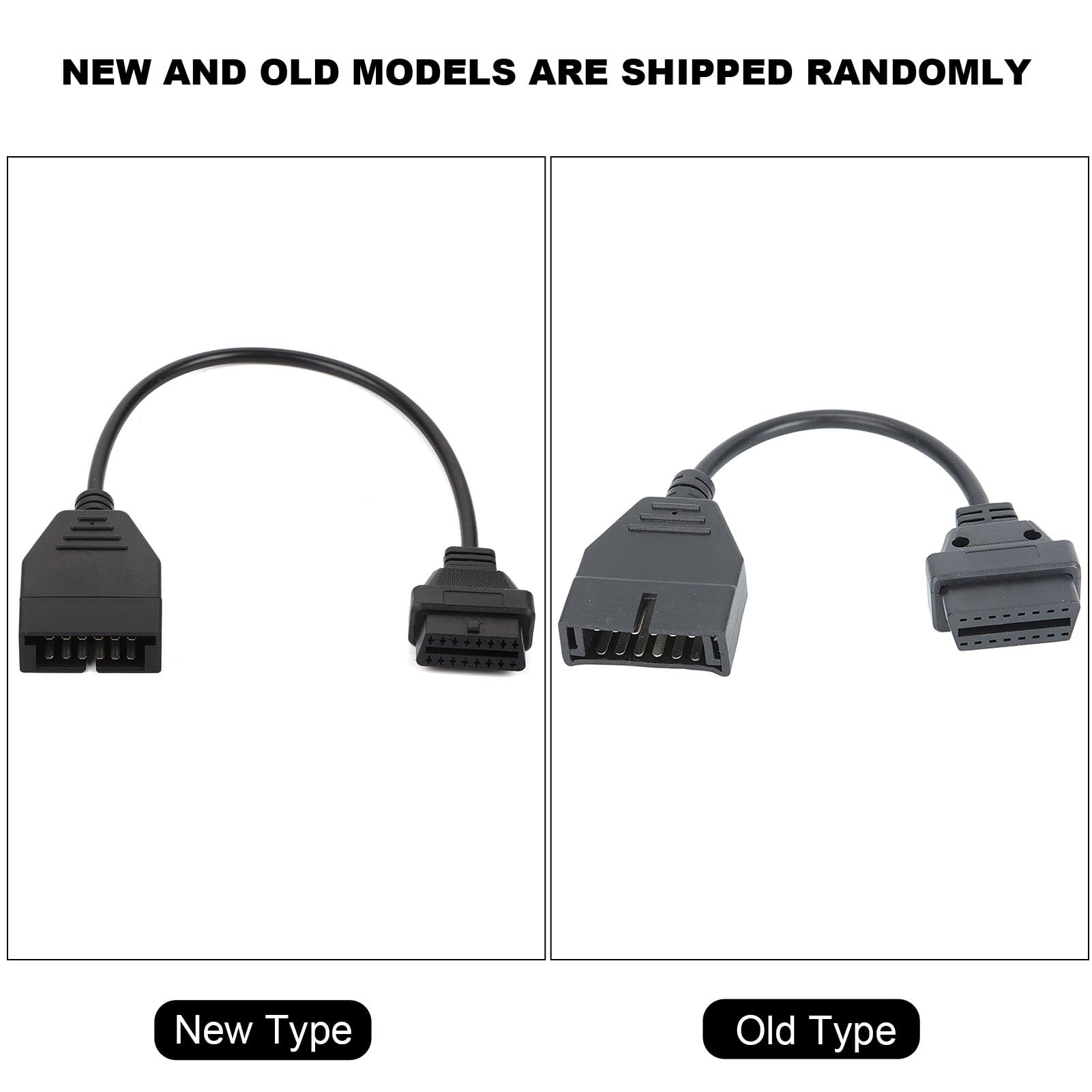 Klanata QC00209 OBD1 Scanner Cable, OBD1 to OBD2 GM Adapter, OBD1 12 Pins to OBD2 16 Pins Scanner Code Reader, Socket Scan Diagnostic Extension Tool Cable Connector Replacement for GM Popular