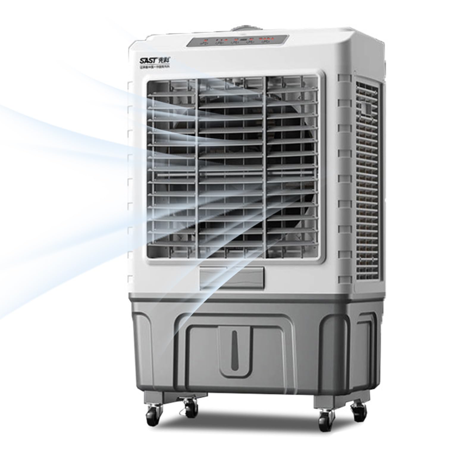TIANQIHAO Evaporative Air Cooler Humidifier Fan, 50L Tank, 3 Speeds - Portable Cooling For Room, Office, Garage,B-102cm/40.1in