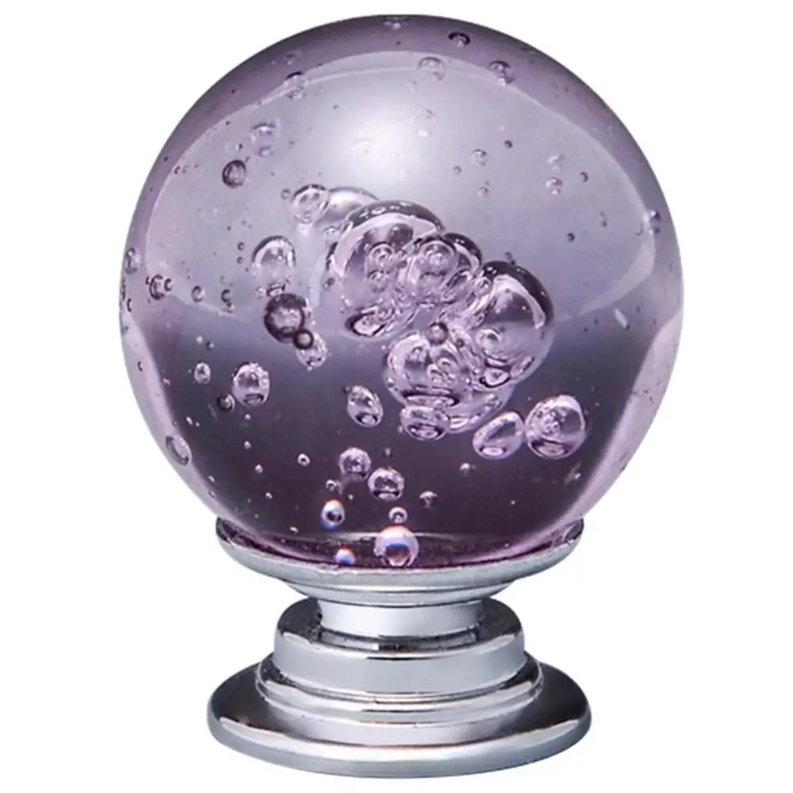 Mdsrfgn Grey Crystal Door Knobs Drawer Handle Knob Round Crystal Ball Cupboard Wardrobe Furniture Door Pull(Grey)