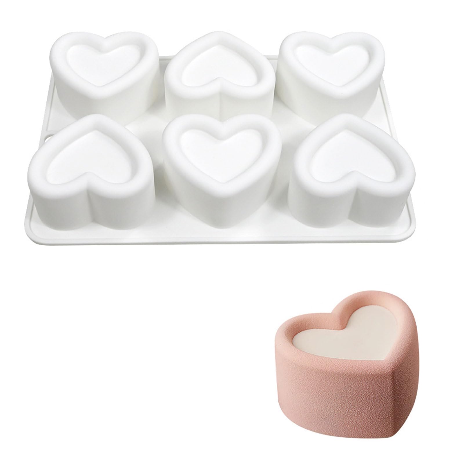 NEWFT Scented Candle Mold Festival Dessert Concave Cookie Silicones Chocolate Cake for Bakings Lover