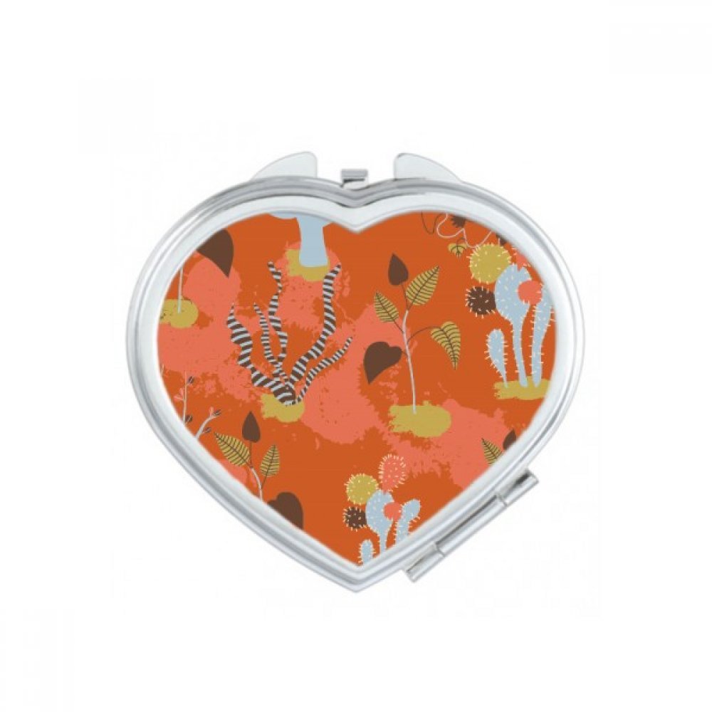 Miroir de poche mignon motif cactus et orangers, le petit cadeau idéal