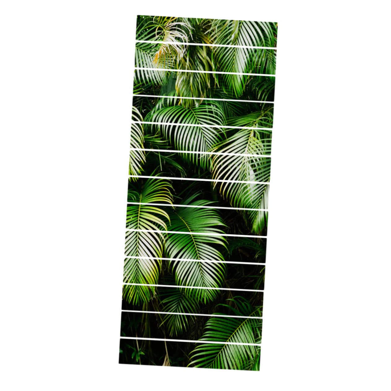 Autocollants escalier PVC vert style forêt tropicale Hemobllo 13 pièces