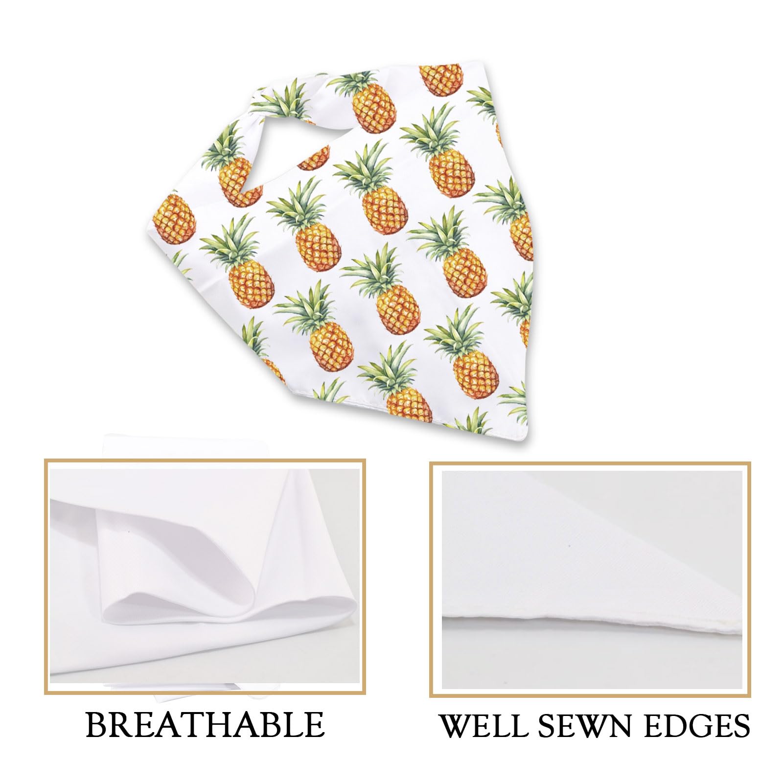 1 Piece Pineapple Inspired Dog Bandana Fruit Tie on Scarf Pineapple Lovers Gift (Pineapple D UK) - Image 3