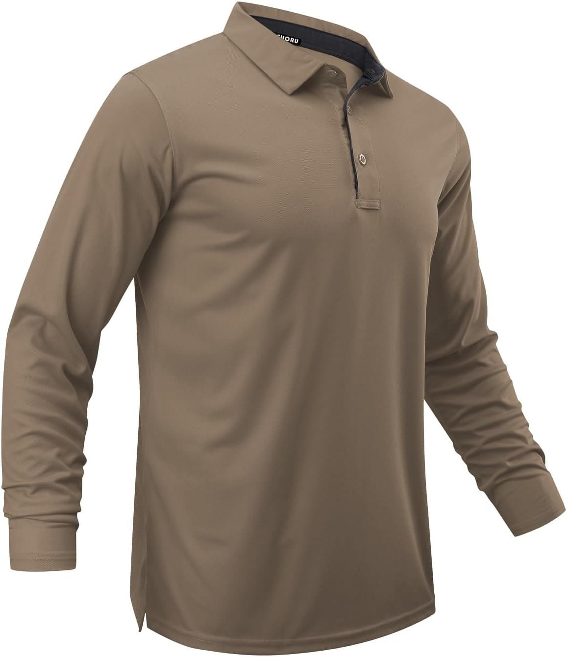 Men Polo Shirts Long Sleeve Moisture Wicking Dry Fit Performance Tactical Shirt Collared Casual Golf Tennis Shirt