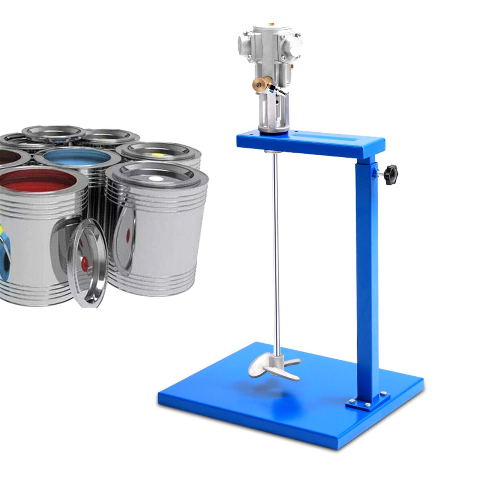 Mélangeur de peinture pneumatique vertical pour fûts de 20L évitant les dépôts de pigments