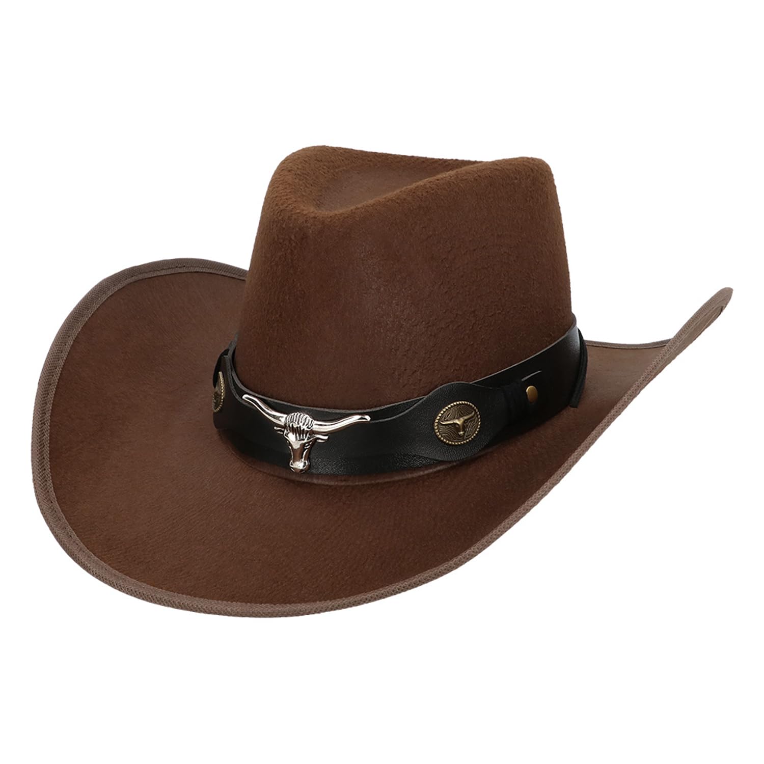Boland Cowboy Hat Wyatt with Hat Band, Western Hat for Theme Party, Carnival, Accessories Fancy Dress Costumes, JGA