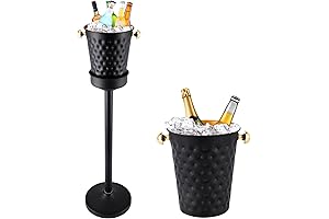 Champagne Bucket Stand with Gold Handles