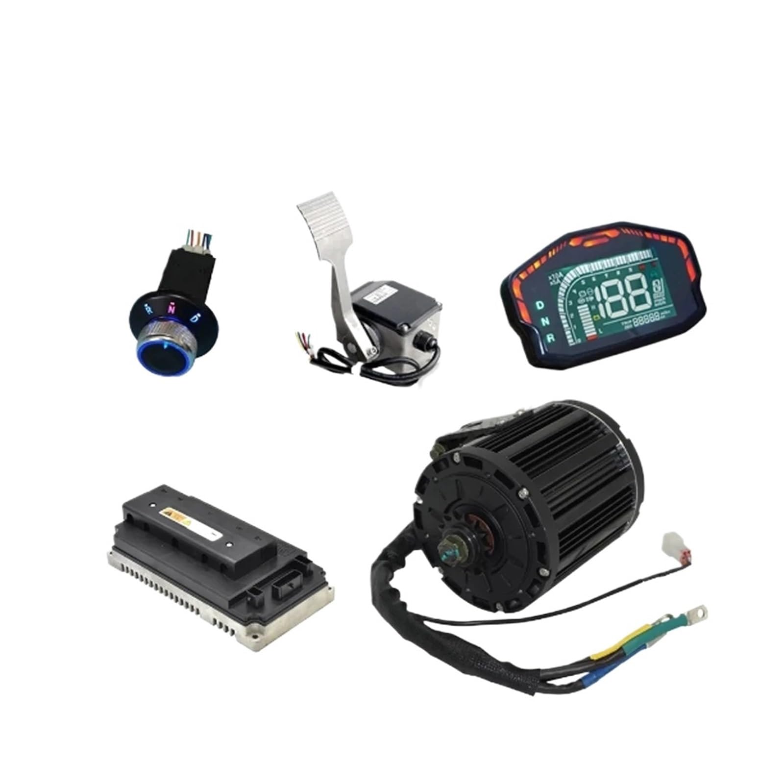 Hub Motor QS138-90H 7500W IPM Mid Drive Controller Kit 72V 120KPH High Speed Powertrain