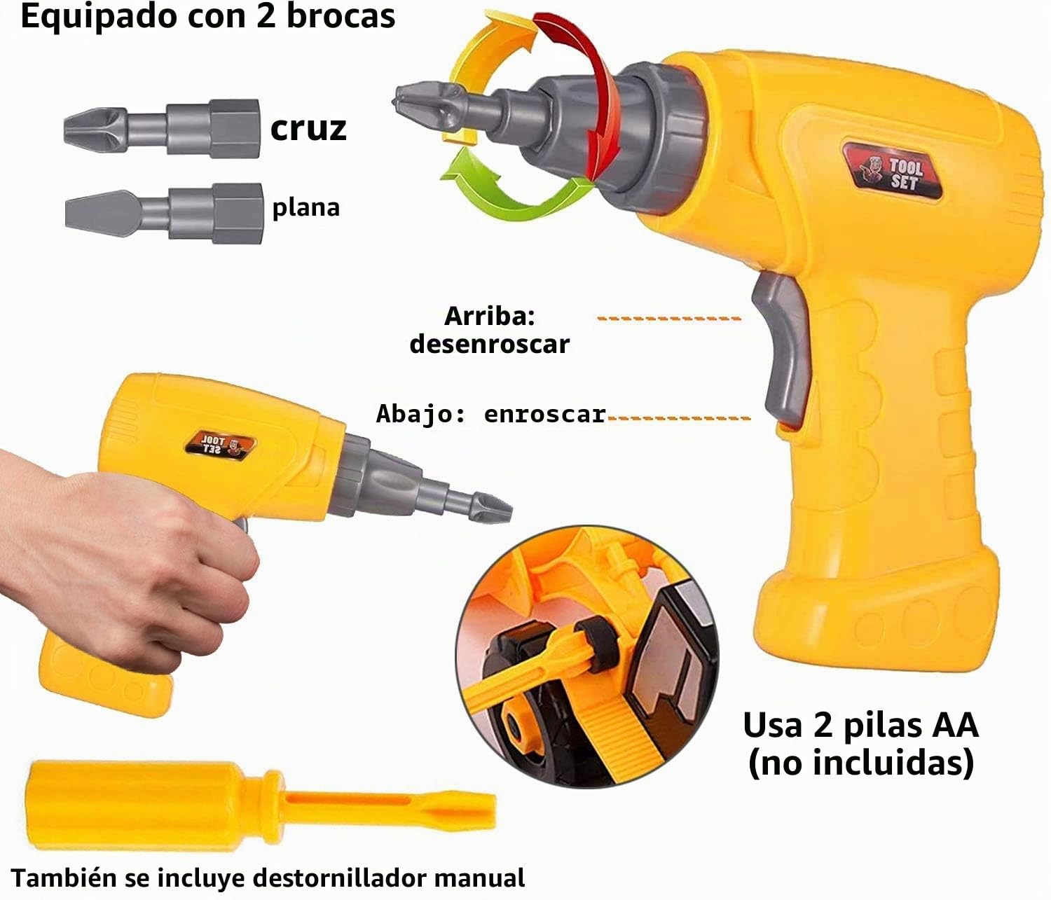 STAY GENT Vehículo de Construcciones Desmontar y Ensamblarde Camiones de Juguete con Taladro-Eléctrico, Stem Edificio Excavadora Tractor Juguete Regalos Educativos para Niños y Niñas de 3 4 5 6 años