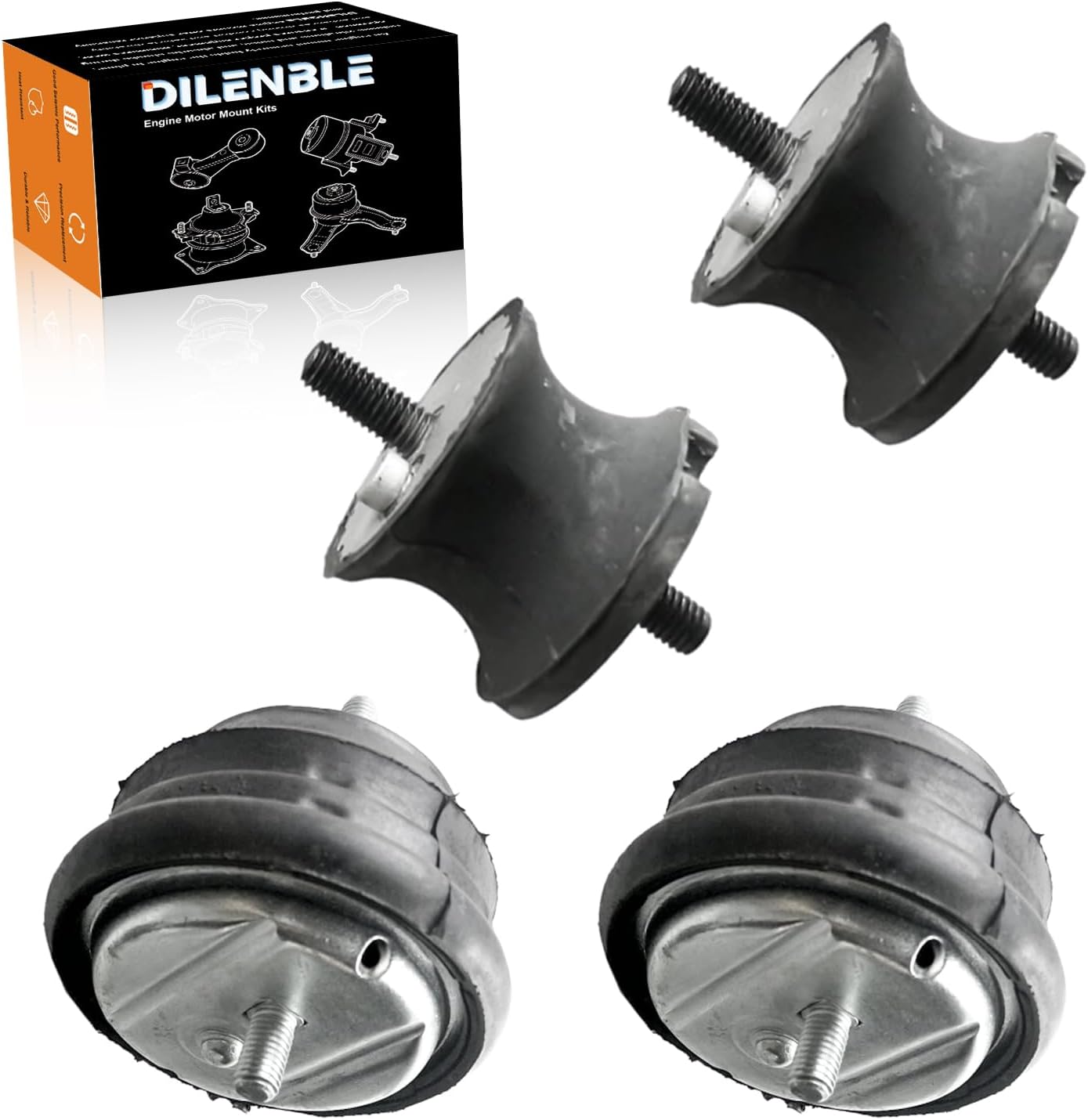 Engine Motor Mount & Trans Mount Replacement for BMW Z4 2.5L/3.0L 2003 2004 2005 2006 2007 2008 & 3.2L 2006 2007 2008, 323i 2.5L 1999 2000, Engine Mount Set of 4 Replaces OE# 2068480804