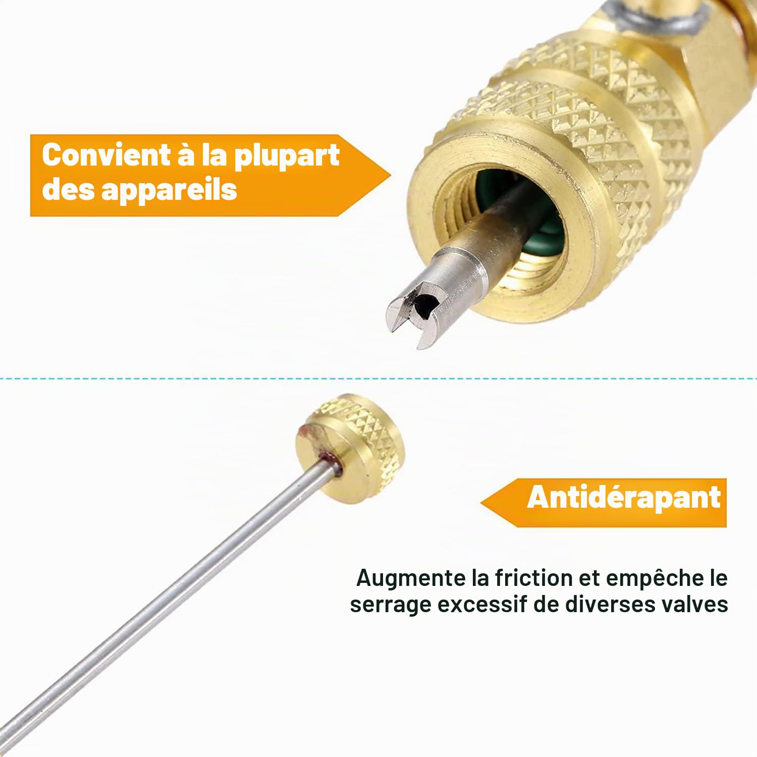 Outil d'installation de Valve R410A R22 avec Double Port SAE 1/4 et 5/16 pour système de climatisation R404A R407C R134A R12 R32