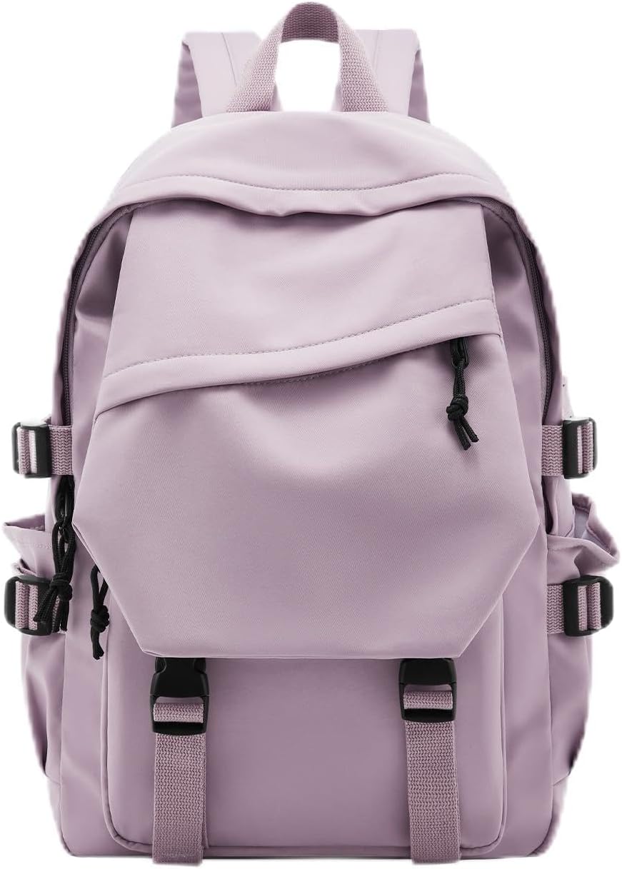 Solid Color Shoulder Backpack Bag for Boys Girls Nylon School Knapsack Korean Bookbag Teen Sports College Laptop Travel Backpack