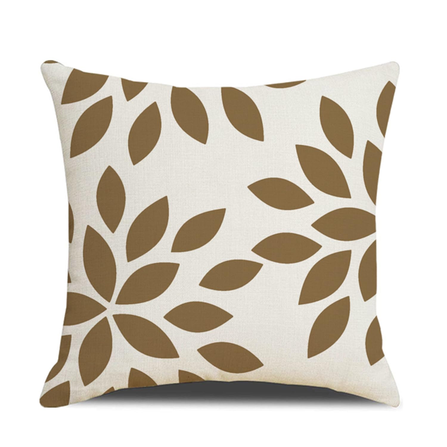 Homefeelzydys Cushion Covers,Cushion Covers 45 x 45 set of 4 Brown Square Throw Pillow Case cushion covers 18x18 4Pack For Outdoor Patio Garden Blench Living Room Sofa Farmhouse Decor - Image 2