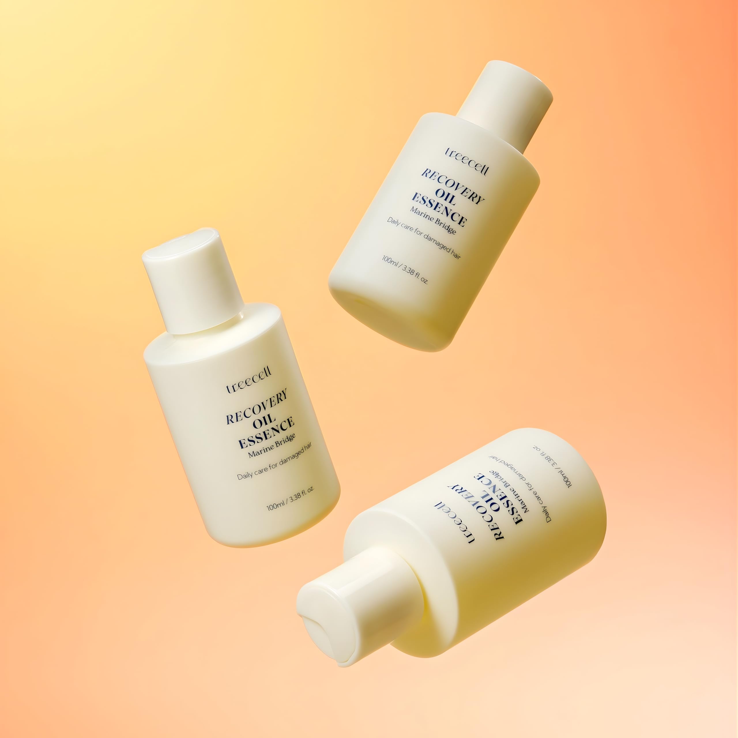 Treecell Recovery Oil Essence, 3.4 fl oz (100 ml) | Protection from Pollution, UV Rays, Heat Styling | Intensive Care for Dry, Damaged Hair | Non Greasy Finish | Minimizes Breakage