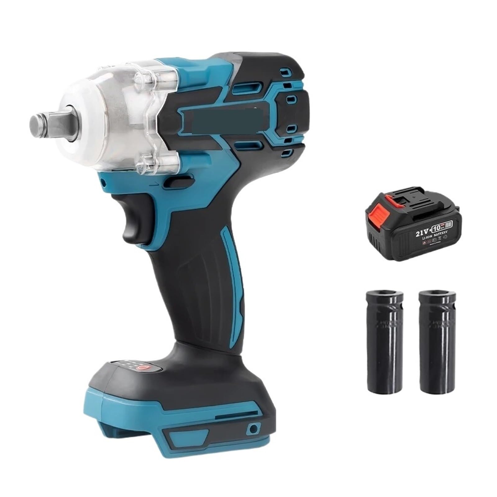 Llave de Impacto Llave De Impacto Eléctrica De 18V, Llave De Vaso Recargable De 1/2, Inalámbrica, Sin Batería, Impacto De Alta Potencia En Reparación De Automóviles(AB108)