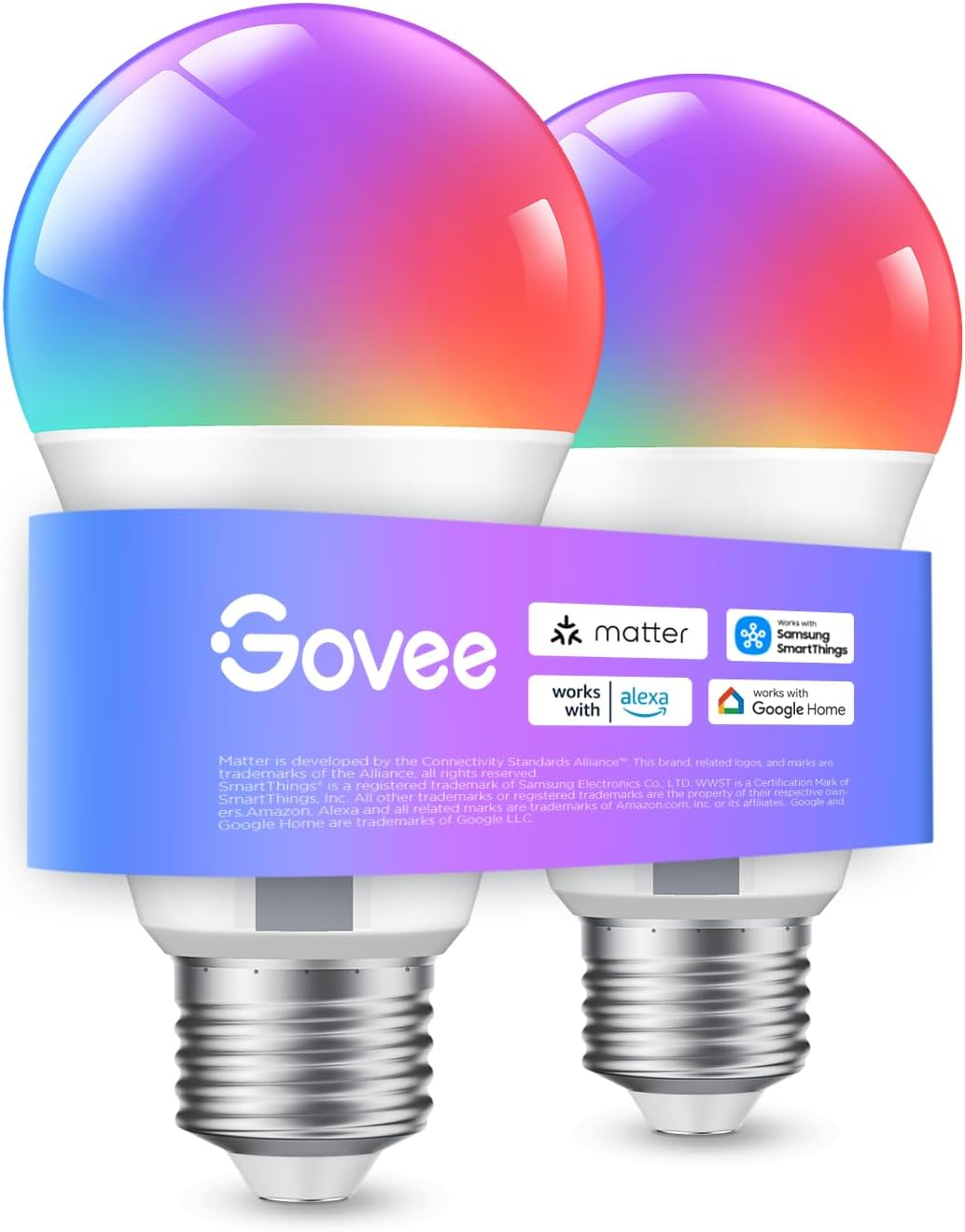 Govee Bombilla LED E27 Inteligentes WiFi y Bluetooth, Com...