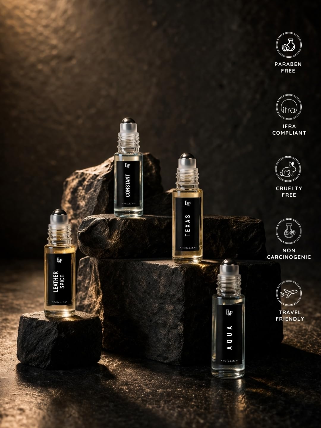 EM5 Attar Gift Set for Men | Travel Friendly Roll Ons | 3ml x 4 1