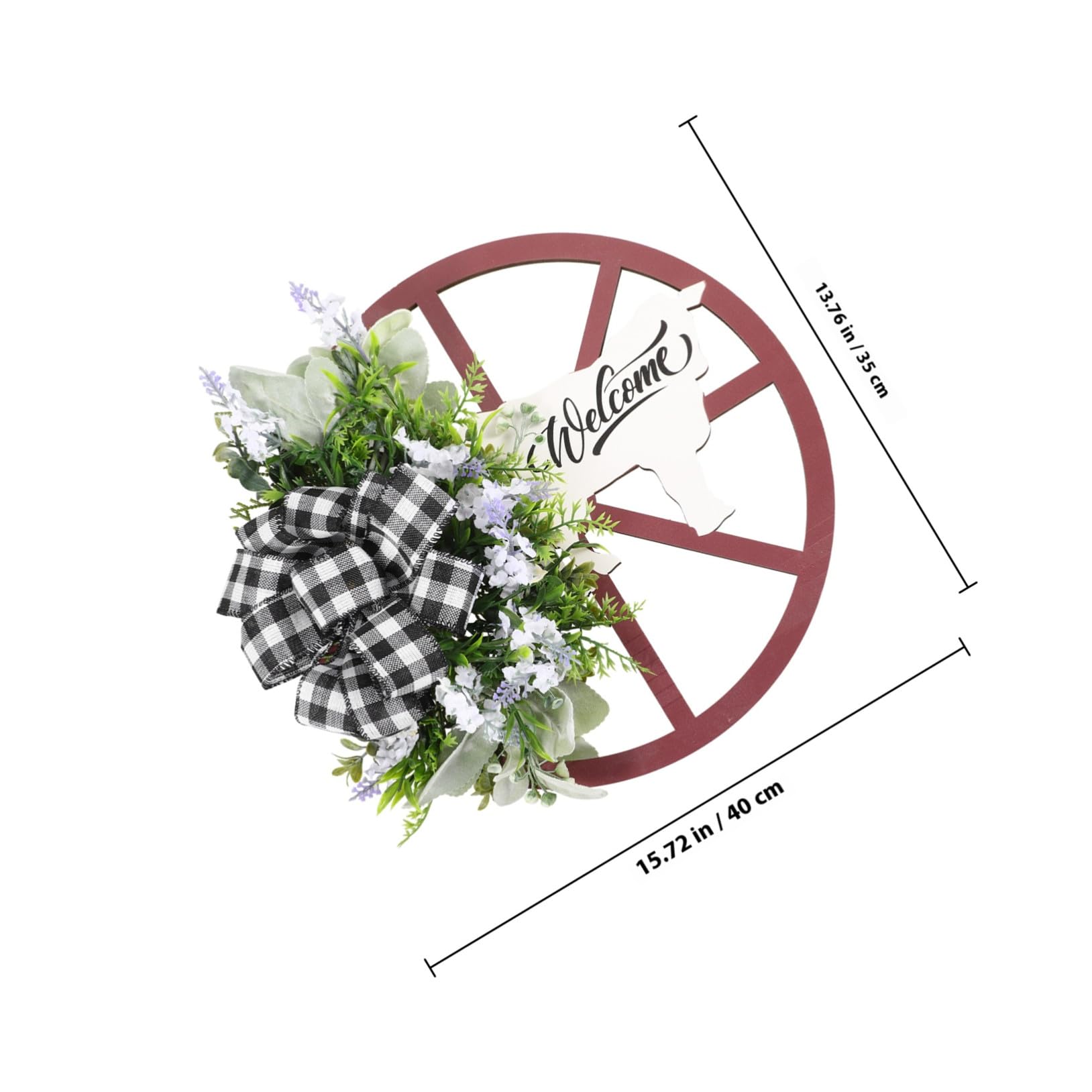 Frühlingskranz Türkranz und Kunststoff mit Realistischem Design für Outdoor Dekoration ohne Gießen und Schneiden für Hochzeit und Haus