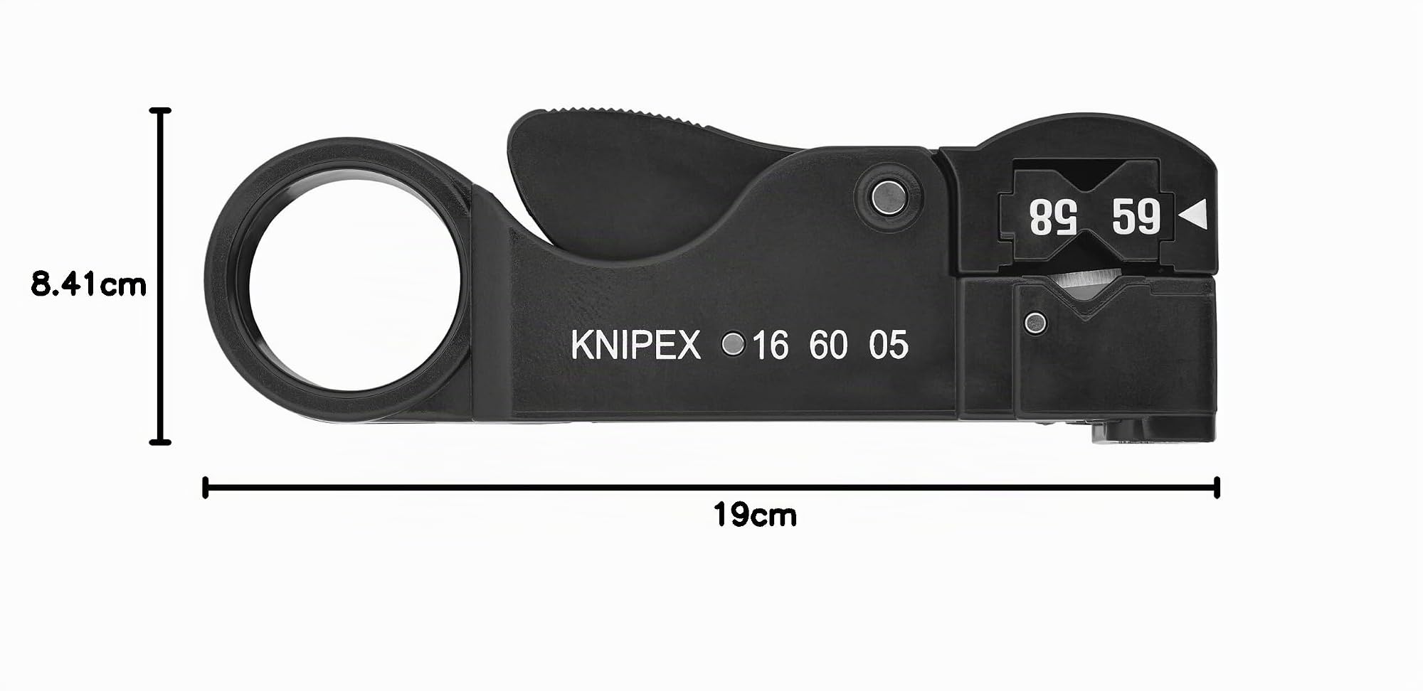 KNIPEX Pelacables para cables coaxiales en blister 105 mm, 16 60 05 SB