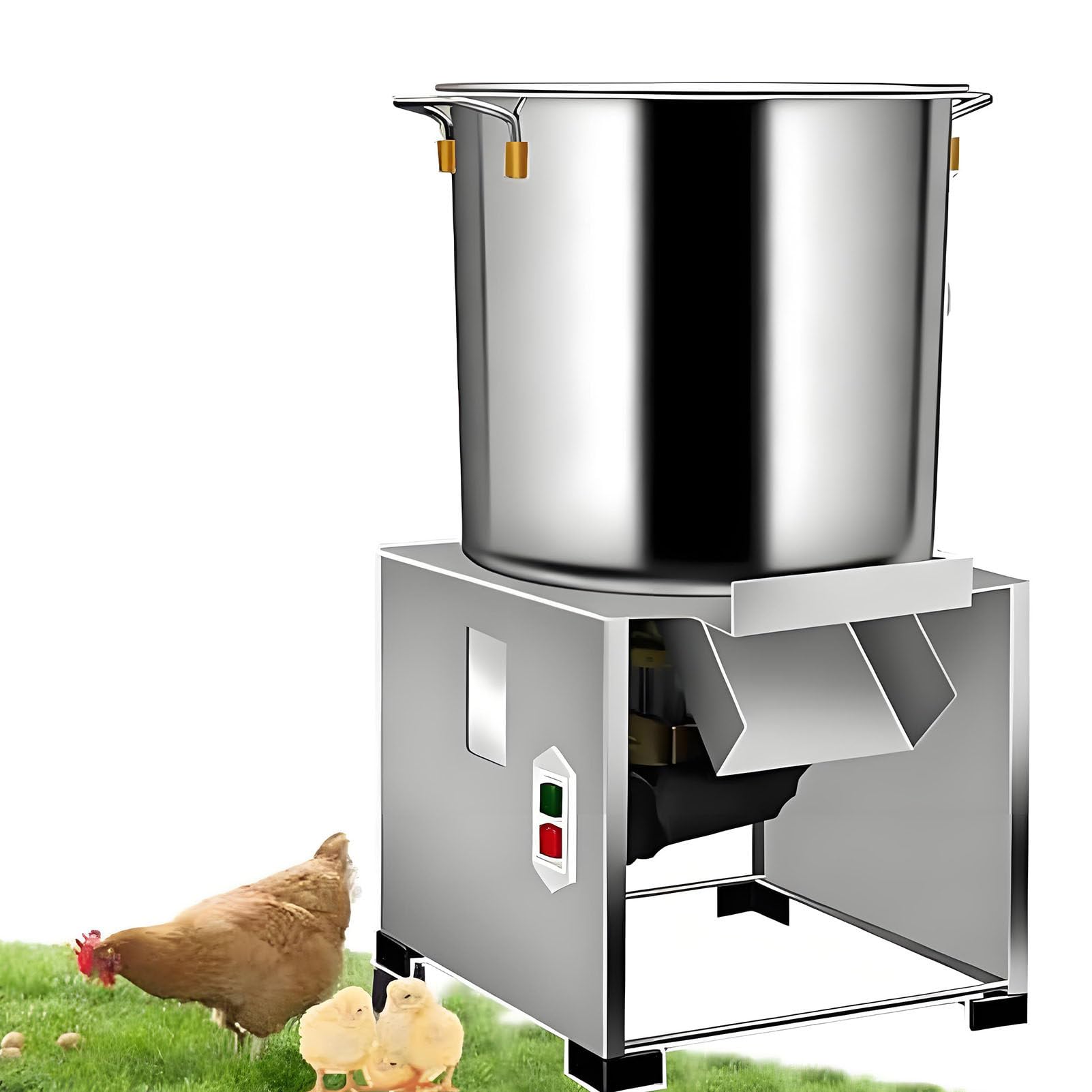 Hydravex Heavy-Duty Vegetable Chopper, Household Poultry Feed Processor with 4/6 Blades, 50–150kg/h Output, Stainless Steel, for Farms, Livestock Breeding, and Ranches 1000W