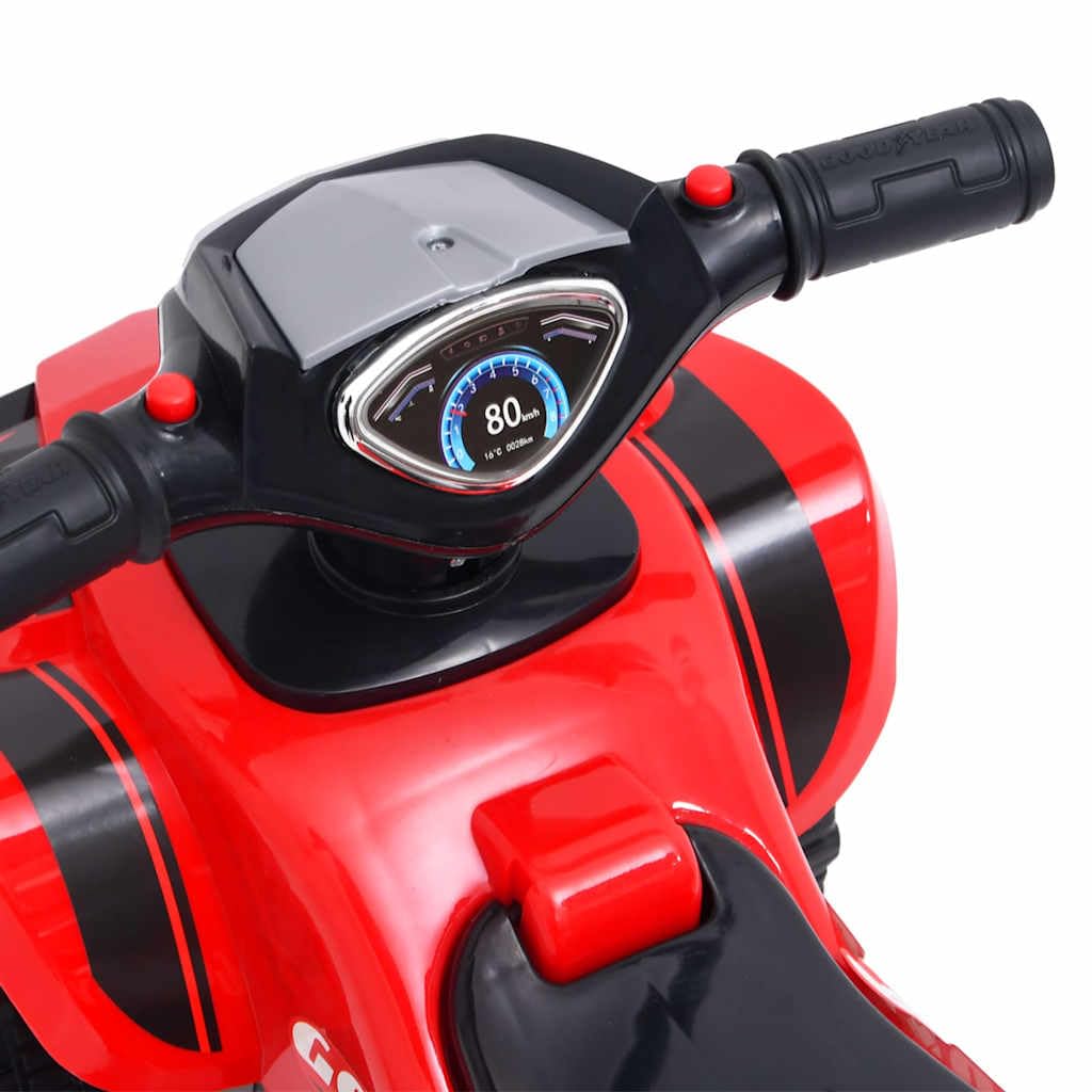 vidaXL Aufsitz Quad für Kinder Elektromotorrad Elektroquad Kinderquad Kinderauto Elektroauto Motorrad Kinderfahrzeug 18-36 Monate Rot