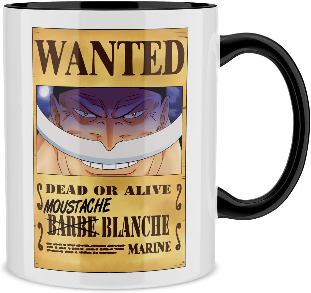 Black Manga Parody On One Piece Wanted Secret Mug High Quality 505 Amazon De Home Kitchen