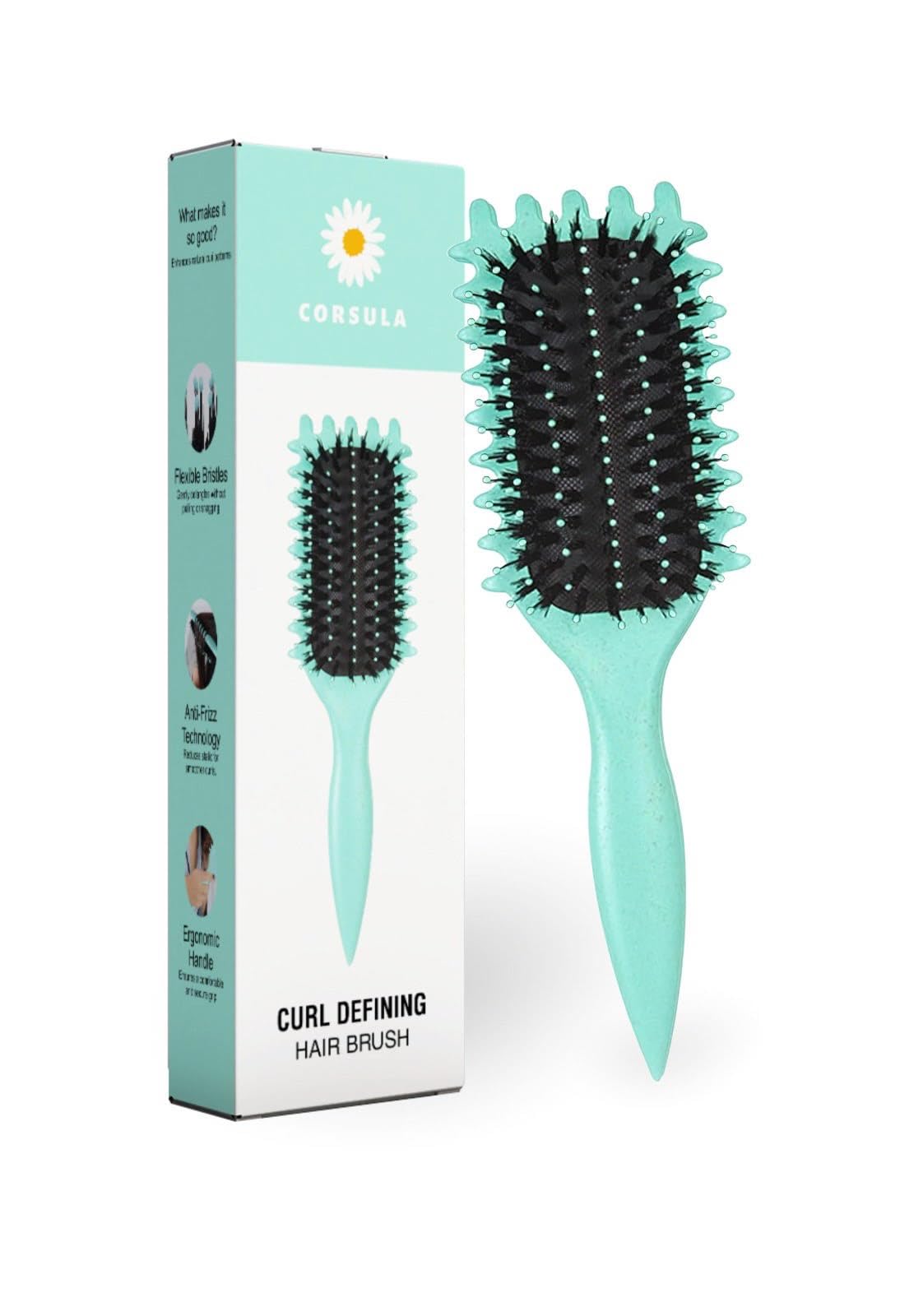 CORSULA Curl Defining Brush, Curl Hair Brush, Curl Define Styling Brush, for Combing and Shaping Men's and Women's Curls to Reduce Pulling-picture-45