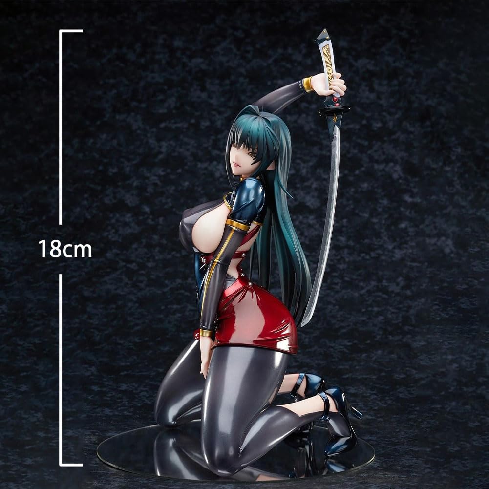 DEXSHUN Annerose·Vajra Figur Anime Spiel Figure 1/6 Statue 18cm | Kniestellung, Ninja-Anzug-Stil, Modell, mit Zubehör, PVC, Dekoration, Anime Merchdiese, Ornamente, Geschenke