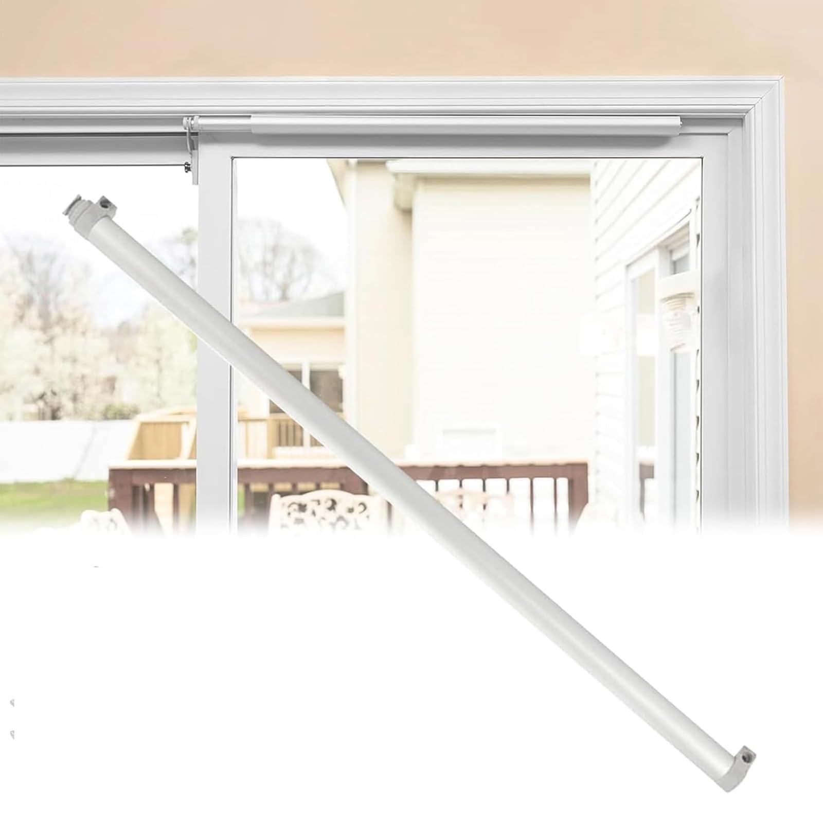 Aluminum Pneumatic Door Closer, Automatic Sliding Door Closer, Quiet Pneumatic Damping Buffering, Adjustable Sliding Speed, Door Widths from 29.5-51 Inches for Many Kinds of Sliding Doors