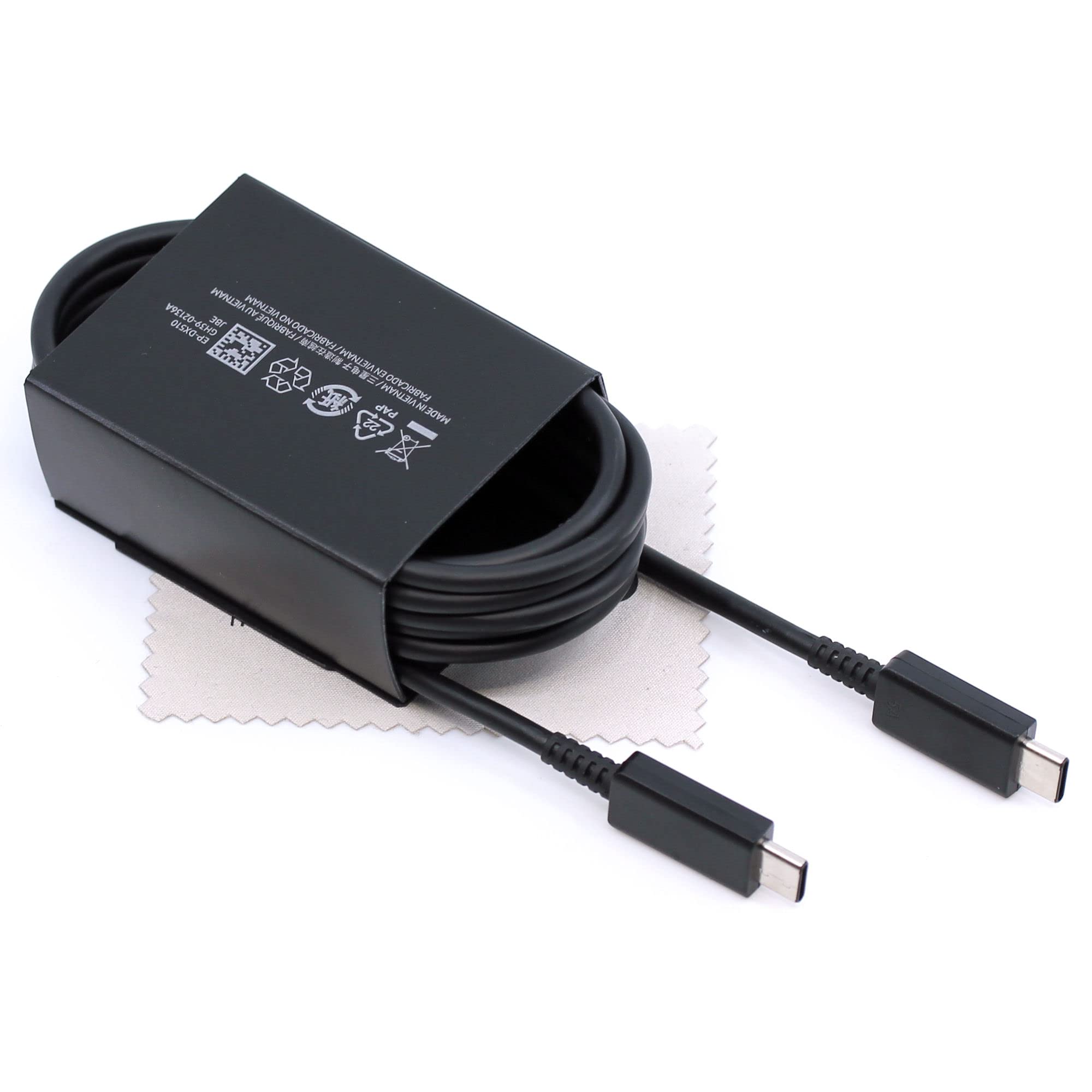 Chargeur pour Samsung Galaxy S22 Ultra 45W USB-C avec Chiffon mungoo