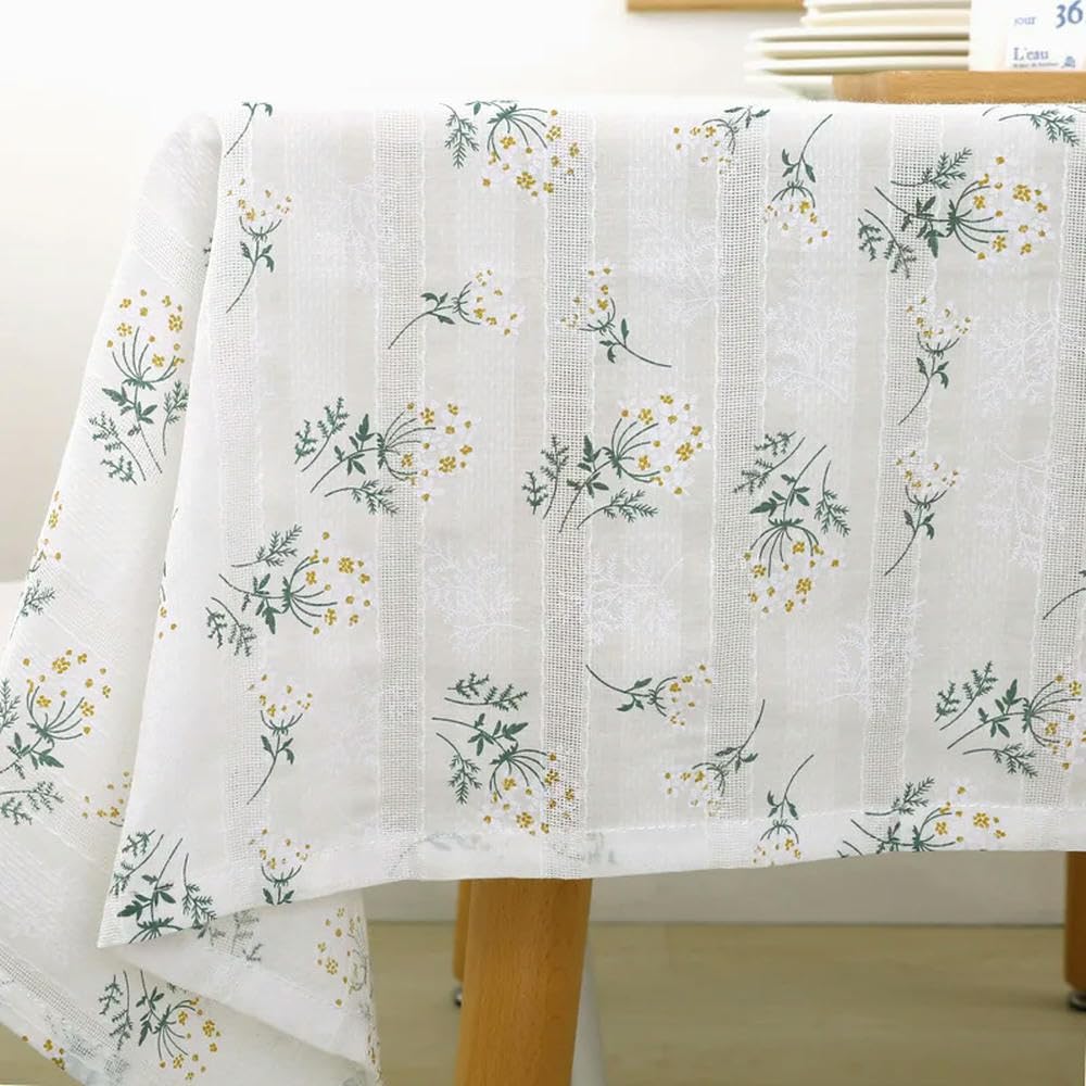 Kwiatowy bawełniany obrus do kuchni i jadalni mała stokrotka wzór idealny na wesela przyjęcia herbaciane wielokrotnego użytku obrus na stół elegancki wystrój domu zastawa stołowa akcesoria